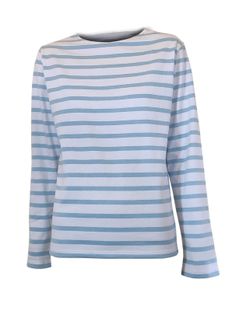 T-shirt Femme Rayé Turquoise et Blanc - Uniforme de Travail