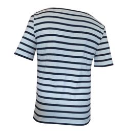 T-shirt de matelot rayé bleu marine et blanc pour homme