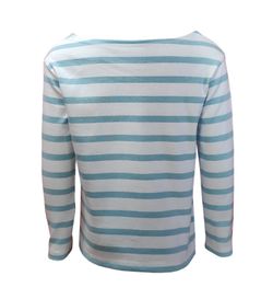 T-shirt rayé turquoise à manches longues pour garçons et filles