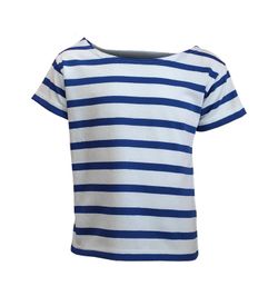 T-shirt Navy enfant rayé manches courtes bleu de France sur blanc