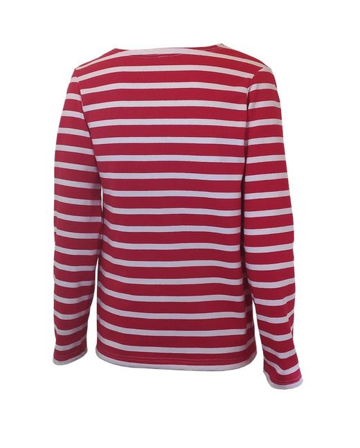Chemise professionnelle à manches longues pour femmes beige sur rouge