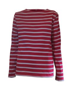 Chemise professionnelle à manches longues pour femmes beige sur rouge