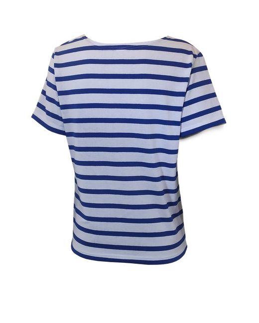 Marinière professionnelle avec manche courte bleu de France sur blanc