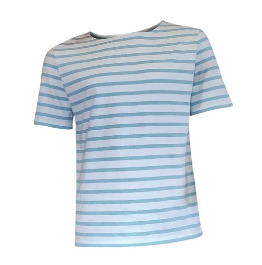 Camiseta professional de màniga curta per a home turquesa i blanc