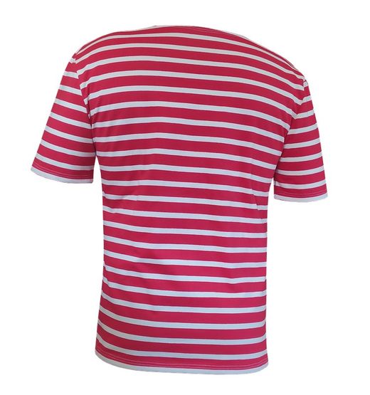 Marinière à manches courtes pour homme beige et rouge