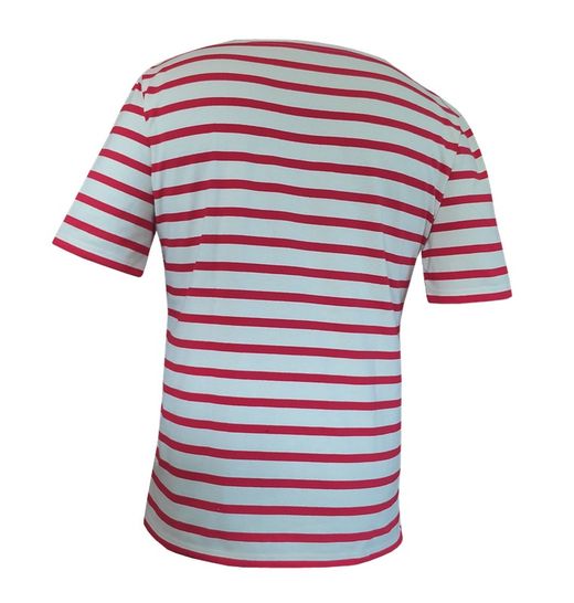 Marinière à manches courtes pour homme en rouge sur beige
