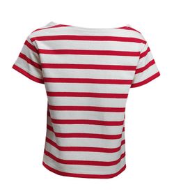 Costume marin à manches courtes pour garçon ou fille rouge sur beige