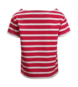Marinière manches courtes enfant beige sur rouge