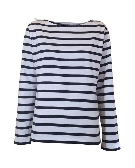 Marinière femme manches longues bleu marine et blanche