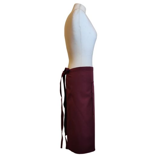 Semi-davantal de hostaleria llarg bordeaux