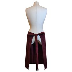 Semi-davantal de hostaleria llarg bordeaux