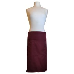 Semi-davantal de hostaleria llarg bordeaux