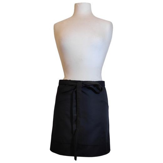 Demi-tablier court noir