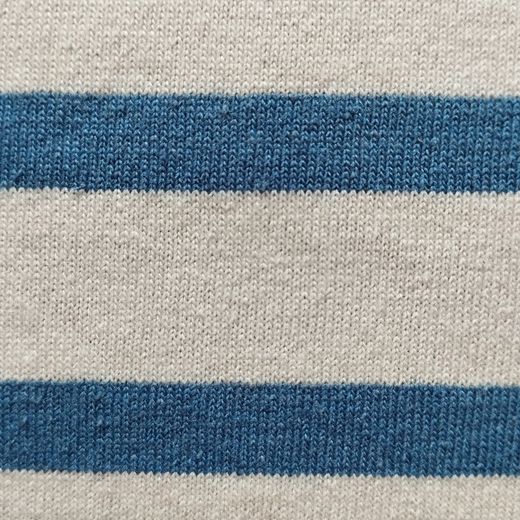 Tissu Jersey moderne Jean sur Beige pour l'été. Largeur 165cm