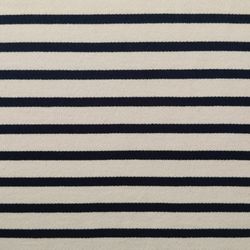 Tissu Sweat Rayé Bleu Marine sur Beige 310g/m² Largeur 175 cm