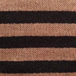 Tissu Sweat Rayé Marron et Noir 260g Largeur 190cm