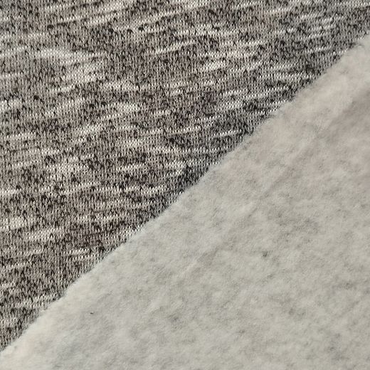 Tissu Molleton Gris Chiné Foncé 260g/m² – Largeur 180 cm