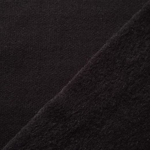 Tissu Molleton Noir 270g pour Sweatshirts. Largeur 165cm