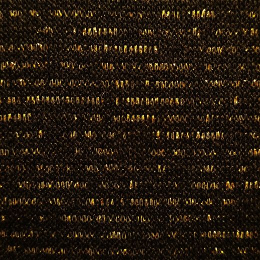 Tissu Molleton Noir rayé en Fil Doré – 260g/m², Largeur 175 cm