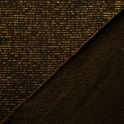 Tissu Molleton Noir rayé en Fil Doré – 260g/m², Largeur 175 cm