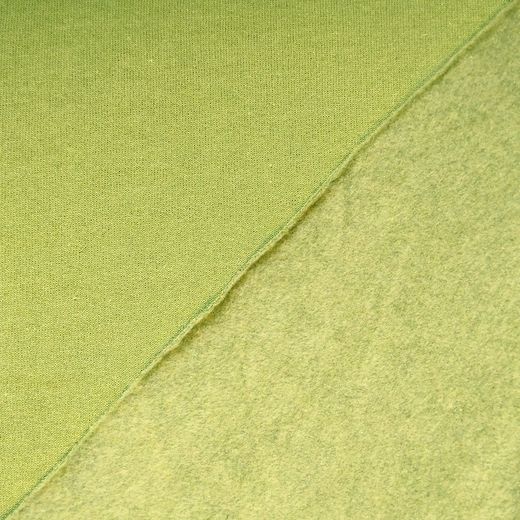 Tissu Molleton Vert Citron 260g/m² largeur 180cm