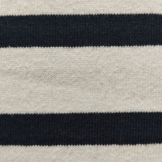 Tissu Jersey à Rayures Bleu Marine et Blanc pour T-Shirts