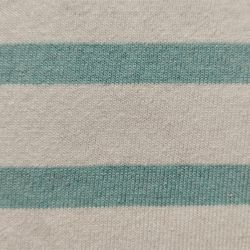 Tissu Jersey style nautique Turquoise sur Blanc. Largeur 175cm