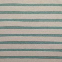 Tissu Jersey style nautique Turquoise sur Blanc. Largeur 175cm