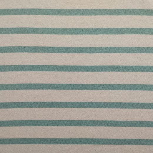 Tissu Jersey style nautique Turquoise sur Blanc. Largeur 175cm